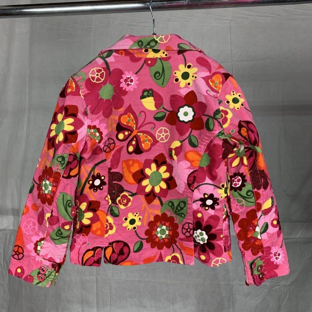 Childrens Place Pink  Floral Retro Jacket  -21 - Picture 2 of 10